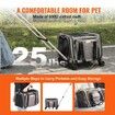 Cat Carrier with Wheels Airline Approved Rolling Pet Carrier 25 lbs Grey