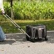 Cat Carrier with Wheels Airline Approved Rolling Pet Carrier 25 lbs Grey