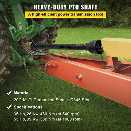PTO Shaft PTO Drive Shaft 1-3/8" x 6 Spline Ends Round End T4 43"-61"