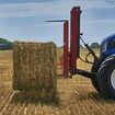 Hay Spear 49" Bale Spear 3000 lbs Capacity, Bale Spike Quick Attach Square Hay Bale Spears, Red Coated Bale Forks, Bale Hay Spike with 2 Stabilizer Spears