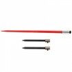 Hay Spear 49" Bale Spear 3000 lbs Capacity, Bale Spike Quick Attach Square Hay Bale Spears, Red Coated Bale Forks, Bale Hay Spike with 2 Stabilizer Spears