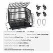 47 Inch Heavy Duty Dog Crate, Indestructible Dog Crate, 3-Door Heavy Duty Dog Kennel for Medium to Large Dogs with Lockable Wheels and Removable Tray, High Anxiety Dog Crate for Indoor & Outdoor