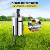 Brand New Large Two 2  Frame Stainless Steel  Electric Honey Extractor