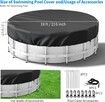 18 Ft Round Pool Cover,Solar Pool Covers for Above Ground Pools,Heavy Duty Winter Pool Cover Protector with Pool Accessories,PE Tarp Ideal for Waterproof and Dustproof (Black)