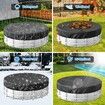 18 Ft Round Pool Cover,Solar Pool Covers for Above Ground Pools,Heavy Duty Winter Pool Cover Protector with Pool Accessories,PE Tarp Ideal for Waterproof and Dustproof (Black)