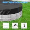 18 Ft Round Pool Cover,Solar Pool Covers for Above Ground Pools,Heavy Duty Winter Pool Cover Protector with Pool Accessories,PE Tarp Ideal for Waterproof and Dustproof (Black)