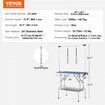 Pet Grooming Table Two Arms with Clamp, 915 x 610mm Dog Grooming Station, Foldable Pets Grooming Stand for Medium and Small Dogs, Free Two No Sit Haunch Holder with Grooming Loop, Bearing 150kg