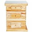 Bee Hive 30 Frame Bee Hives Starter Kit, Beeswax Coated Cedar Wood, 2 Deep + 1 Medium Bee Boxes Langstroth Beehive Kit, Transparent Acrylic Windows with Foundations for Beginners Pro Beekeepers