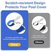 Pool Cover Clips for Above Ground Pools,30 Pcs 4.7 Inch Stainless Steel Pool Cover Clamps,Windproof Clips for Above Ground Pool Cover