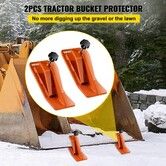 2pcs Tractor Bucket Protector Ski Edge Tamer Protector Snow Removal Orange