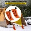 2pcs Tractor Bucket Protector Ski Edge Tamer Protector Snow Removal Orange