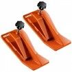 2pcs Tractor Bucket Protector Ski Edge Tamer Protector Snow Removal Orange