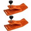 2pcs Tractor Bucket Protector Ski Edge Tamer Protector Snow Removal Orange