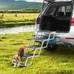 Dog Stair for Cars 4-step Folding Dog Steps Aluminum Loads up to 250 lbs, Foldable 26.8-34.8 in Adjustable Height