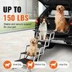 Dog Stair for Cars 5-step Folding Dog Steps Aluminum Loads up to 150 lbs, Foldable 30.3-31.9in Adjustable Height