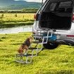 Dog Stair for Cars 5-step Folding Dog Steps Aluminum Loads up to 150 lbs, Foldable 30.3-31.9in Adjustable Height