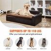 Pet Sofa, Dog Couch for Large-Sized Dogs and Cats,  40 x 23 x 13 inch, Soft Leather Dog Sofa Bed, 50 kg Loading Cat Sofa, Black