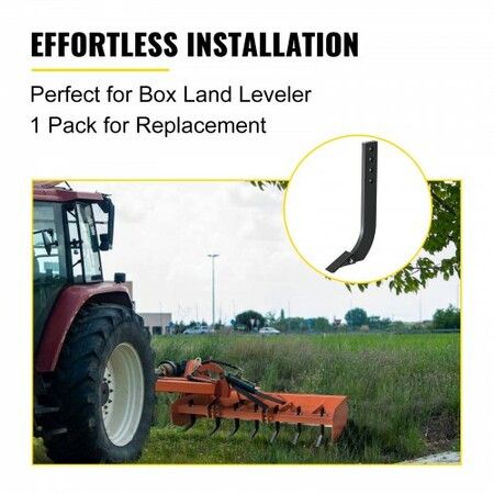 Box Blade Shank, 46.4cm Scarifier Shank, 4 Holes Box Scraper Shank, Ripper Shank with Removable Tapered Teeth and Pins, Adjustable Shanks Assembly for Replacement, Digging, Plowing