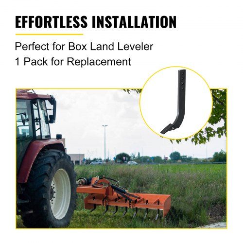 Box Blade Shank, 46.4cm Scarifier Shank, 4 Holes Box Scraper Shank, Ripper Shank with Removable Tapered Teeth and Pins, Adjustable Shanks Assembly for Replacement, Digging, Plowing