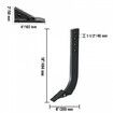 Box Blade Shank, 46.4cm Scarifier Shank, 4 Holes Box Scraper Shank, Ripper Shank with Removable Tapered Teeth and Pins, Adjustable Shanks Assembly for Replacement, Digging, Plowing