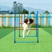 Dog Agility Training Equipment 7 PCS Set w/ Hurdles 2 Tunnels Jump Ring