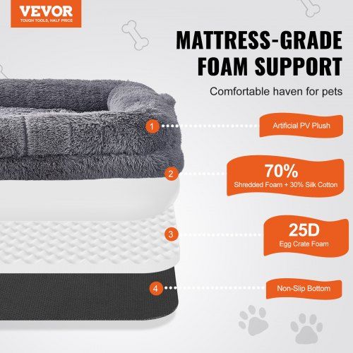 Human Dog Bed 1820x1220x254 mm Large Human Size Dog Bed Washable PV Velvet