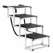 Dog Stair for Cars 4-step Folding Dog Steps Aluminum Loads up to 150 lbs, Foldable 24-25.4 in Adjustable Height