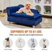 Pet Sofa, Dog Couch for Medium-Sized Dogs and Cats, 30x18x16 inch Soft Velvety Dog Sofa Bed, 37kg Loading Cat Sofa, Blue