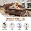 Pet Sofa, Dog Couch for Medium-Sized Dogs and Cats, 30x18x16 inch Soft Velvety Dog Sofa Bed, 37kg Loading Cat Sofa, Dark Brown