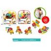 60PCS Soft Building Blocks for Toddlers With Transparent Backpack Packaging For Holiday Parties Christmas and Gifts