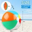 Beach Balls,Beach Balls for Kids,Rainbow Color Pool Toys Pool Balls for Swimming Pool,Beach Toys Inflatable Ball for Summer Parties and Water Games (20 Inch 2 Pack)