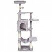 Cat Tree 154 cm Cat Tower with Cat Condo Sisal Scratching Post Light Grey