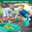 Kids Garden Tool Toy Playset Wheelbarrow Rake Hoe Shovel Plough Trowel Watering Can Gardening Gloves Apron Outdoor Educational Learning