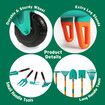 Kids Garden Tool Toy Playset Wheelbarrow Rake Hoe Shovel Plough Trowel Watering Can Gardening Gloves Apron Outdoor Educational Learning
