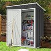 Garden Storage Shed Outdoor Backyard Tool Garage Bike Lockable Utility House Pet Dog Cat Shelter Galvanised Steel Plastic Tilted Roof 160x95x180cm