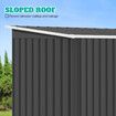 Garden Storage Shed Outdoor Backyard Tool Garage Bike Lockable Utility House Pet Dog Cat Shelter Galvanised Steel Plastic Tilted Roof 160x95x180cm