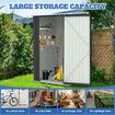 Garden Storage Shed Backyard Outdoor Tool Lockable Bike Garage Utility House Pet Dog Cat Shelter Plastic Galvanised Steel Tilted Roof 99x104x160cm