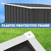 Garden Storage Shed Backyard Outdoor Tool Lockable Bike Garage Utility House Pet Dog Cat Shelter Plastic Galvanised Steel Tilted Roof 99x104x160cm