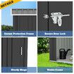 Garden Storage Shed Backyard Outdoor Tool Lockable Bike Garage Utility House Pet Dog Cat Shelter Plastic Galvanised Steel Tilted Roof 99x104x160cm