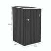 Garden Storage Shed Backyard Outdoor Tool Lockable Bike Garage Utility House Pet Dog Cat Shelter Plastic Galvanised Steel Tilted Roof 99x104x160cm