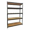 Luxsuite 5 Tier Shelving Pallet Storage Unit Book Shelve Plant Display Shelf Racking Adjustable for Garage Warehouse Kitchen Utility Laundry Room