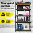 Luxsuite Metal Shelving Storage Shelves Rack Pallet Racking 5 Shelf Adjustable Organiser for Garage Warehouse Home Kitchen Laundry Bathroom