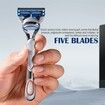 New 48pcs Razor Blade Bald Men Shaving Razors Shaver Blades Refills for Gillette Fusion 5 Orange Gifts for Businessmen