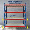 Luxsuite Garage Shelving Warehouse Rack Pallet Racking Storage Shelves Adjustable 4 Tier Unit Metal Shelf Organiser 2x2.4m for Home Office