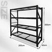 Luxsuite Garage Shelving Warehouse Storage Pallet Unit Adjustable Heavy Duty Metal 4 Shelf Wire Rack Kitchen Organiser