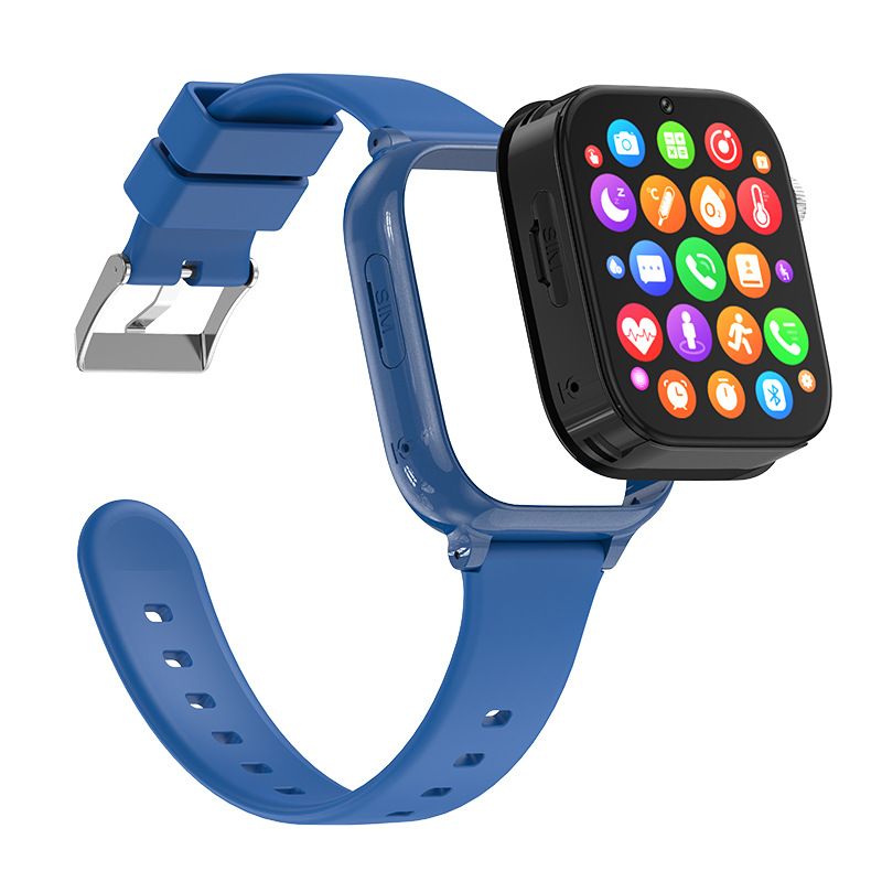4G Smart Watch Kids LBS GPS Location WIFI Video Call SOS Child Smartwatch HD Camera Monitor Tracker Photo Viewing Phone Watch Col.BLUE
