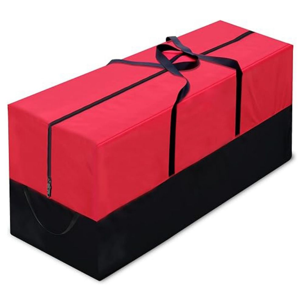 Christmas Tree Storage Bag with Durable Reinforced Handles & Zipper & Transparent Pocket (165*38*76cm)