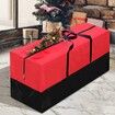 Christmas Tree Storage Bag with Durable Reinforced Handles & Zipper & Transparent Pocket (165*38*76cm)