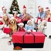 Christmas Tree Storage Bag with Durable Reinforced Handles & Zipper & Transparent Pocket (165*38*76cm)