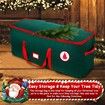 Christmas Tree Storage Bag with Durable Handles, Sleek Dual Zipper & Tag Card, Waterproof Tear-Proof Holiday Xmas Bags (122*38*50cm)